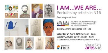 Portraits of artists in N16 exhibition poster